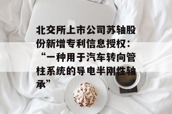 北交所上市公司苏轴股份新增专利信息授权：“一种用于汽车转向管柱系统的导电半刚性轴承”-第1张图片-