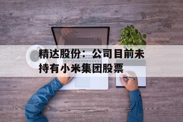 精达股份：公司目前未持有小米集团股票-第1张图片-