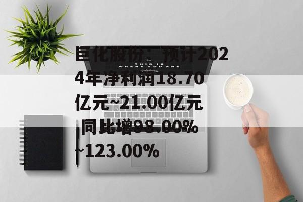 巨化股份：预计2024年净利润18.70亿元~21.00亿元 同比增98.00%~123.00%-第1张图片-