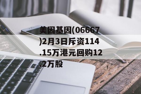 美因基因(06667)2月3日斥资114.15万港元回购12.2万股-第1张图片-