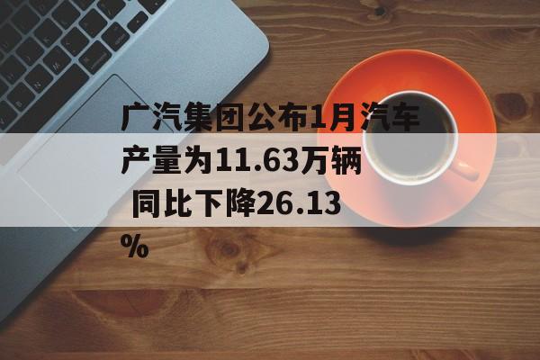 广汽集团公布1月汽车产量为11.63万辆 同比下降26.13%-第1张图片-