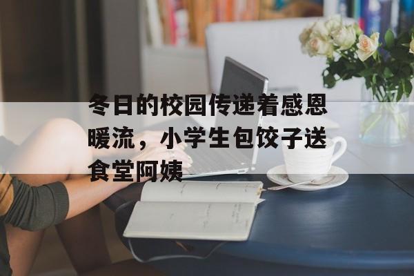 冬日的校园传递着感恩暖流，小学生包饺子送食堂阿姨-第1张图片-