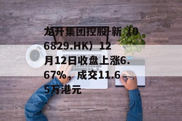 龙升集团控股-新（06829.HK）12月12日收盘上涨6.67%，成交11.65万港元-第1张图片-