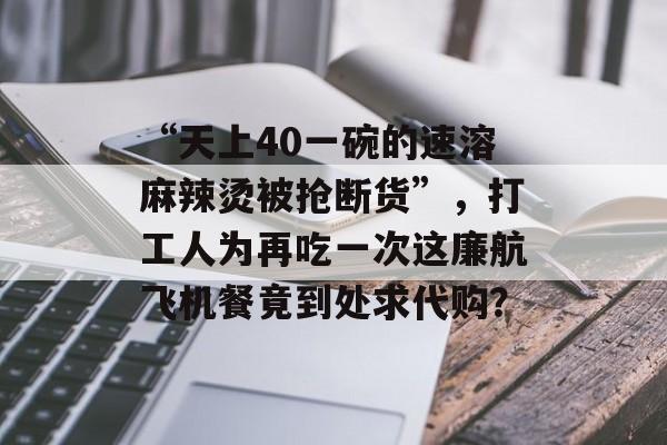“天上40一碗的速溶麻辣烫被抢断货”，打工人为再吃一次这廉航飞机餐竟到处求代购？-第1张图片-