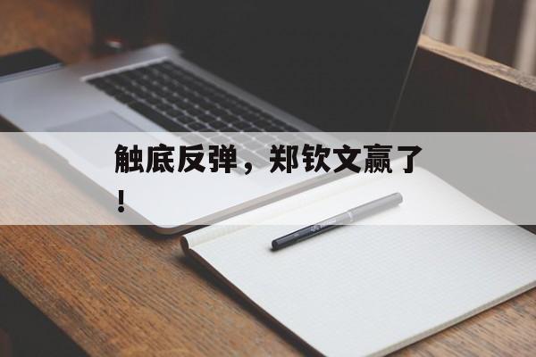 触底反弹，郑钦文赢了！-第1张图片-
