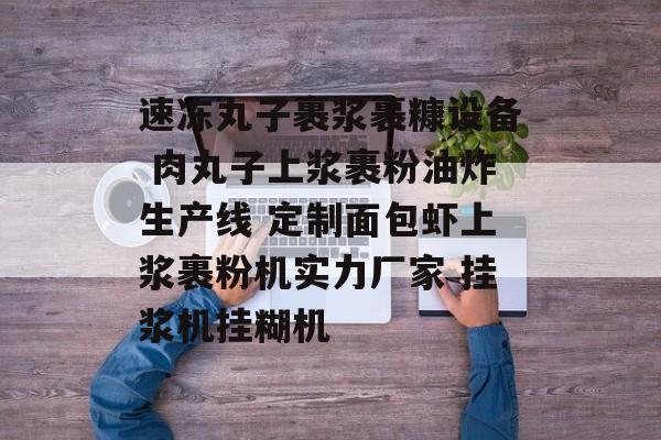 速冻丸子裹浆裹糠设备 肉丸子上浆裹粉油炸生产线 定制面包虾上浆裹粉机实力厂家 挂浆机挂糊机-第1张图片-