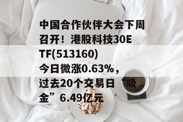 中国合作伙伴大会下周召开！港股科技30ETF(513160)今日微涨0.63%，过去20个交易日“吸金”6.49亿元-第1张图片-
