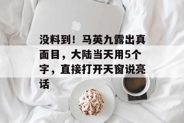 没料到！马英九露出真面目，大陆当天用5个字，直接打开天窗说亮话-第1张图片-