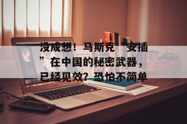 没成想！马斯克“安插”在中国的秘密武器，已经见效？恐怕不简单-第1张图片-