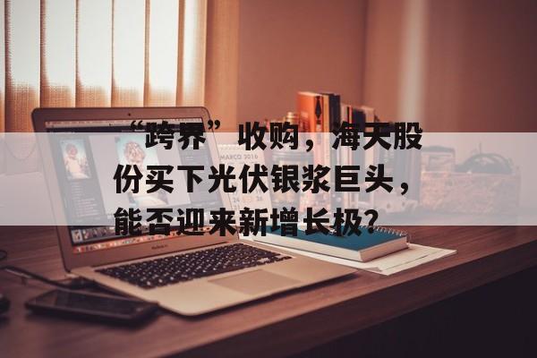 “跨界”收购，海天股份买下光伏银浆巨头，能否迎来新增长极？-第1张图片-