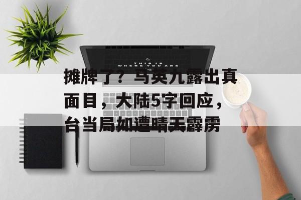 摊牌了？马英九露出真面目，大陆5字回应，台当局如遭晴天霹雳-第1张图片-