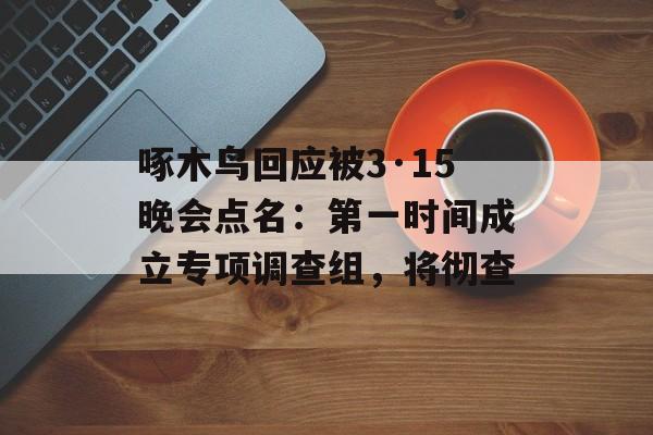 啄木鸟回应被3·15晚会点名：第一时间成立专项调查组，将彻查-第1张图片-