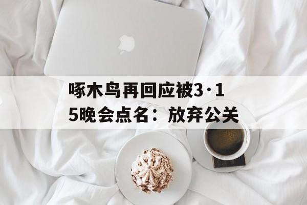 啄木鸟再回应被3·15晚会点名：放弃公关-第1张图片-