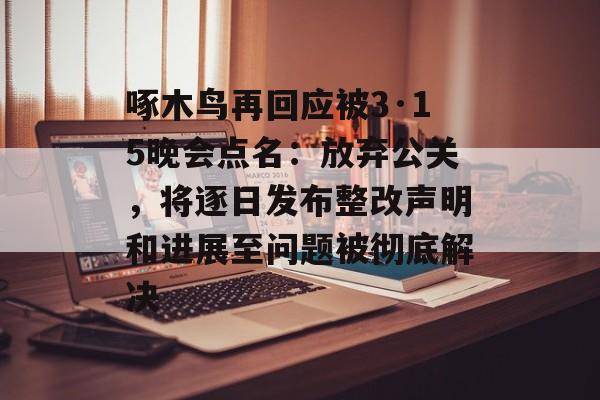 啄木鸟再回应被3·15晚会点名：放弃公关，将逐日发布整改声明和进展至问题被彻底解决-第1张图片-