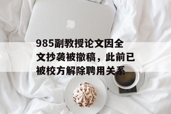 985副教授论文因全文抄袭被撤稿，此前已被校方解除聘用关系-第1张图片-