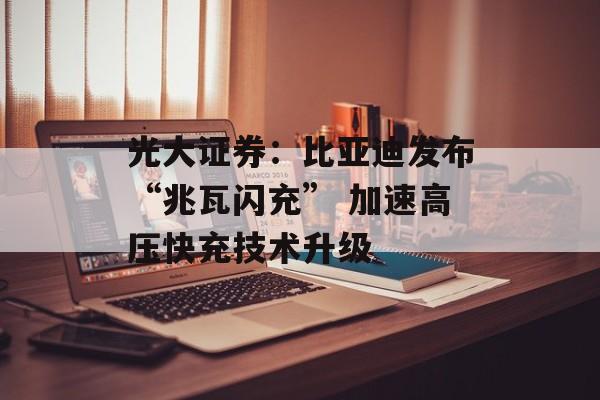 光大证券：比亚迪发布“兆瓦闪充” 加速高压快充技术升级-第1张图片-