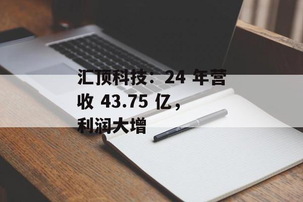 汇顶科技：24 年营收 43.75 亿，利润大增-第1张图片-