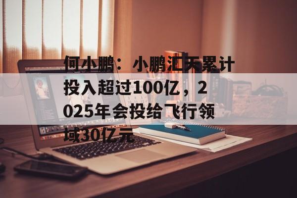 何小鹏：小鹏汇天累计投入超过100亿，2025年会投给飞行领域30亿元-第1张图片-