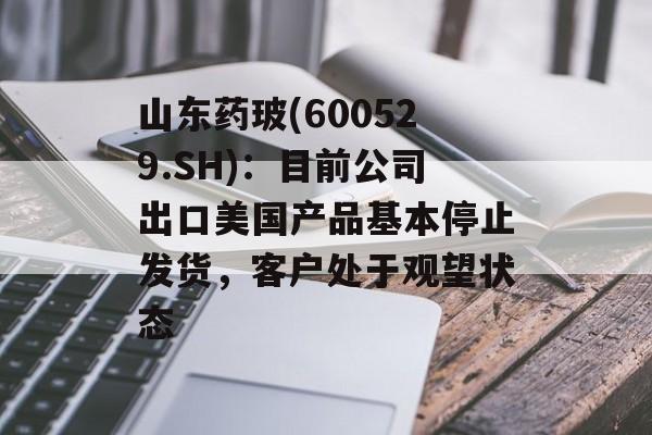 山东药玻(600529.SH)：目前公司出口美国产品基本停止发货，客户处于观望状态-第1张图片-