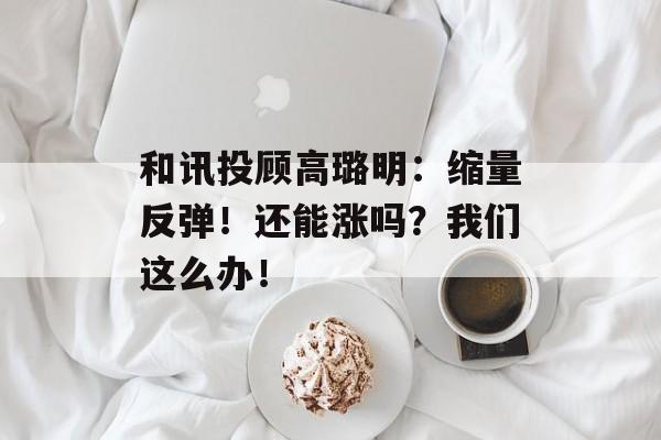 和讯投顾高璐明：缩量反弹！还能涨吗？我们这么办！-第1张图片-
