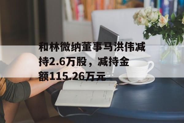 和林微纳董事马洪伟减持2.6万股，减持金额115.26万元-第1张图片-