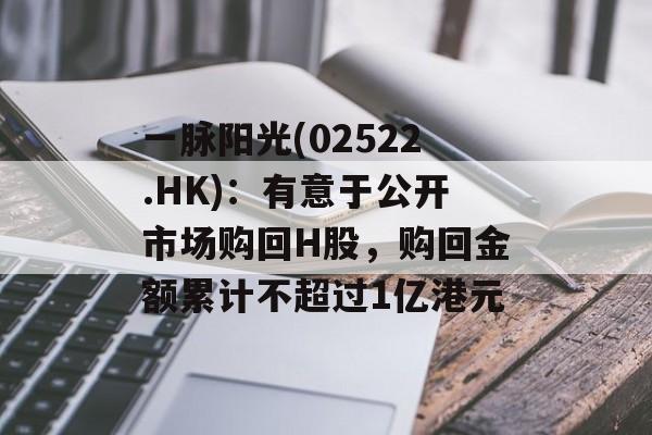 一脉阳光(02522.HK)：有意于公开市场购回H股，购回金额累计不超过1亿港元-第1张图片-