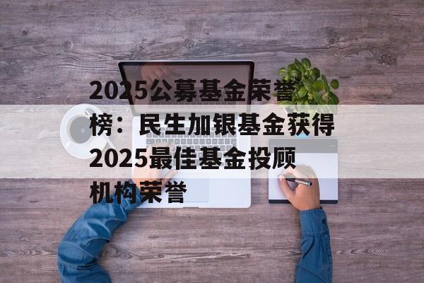 2025公募基金荣誉榜：民生加银基金获得2025最佳基金投顾机构荣誉-第1张图片-