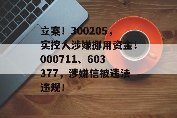 立案！300205，实控人涉嫌挪用资金！000711、603377，涉嫌信披违法违规！-第1张图片-