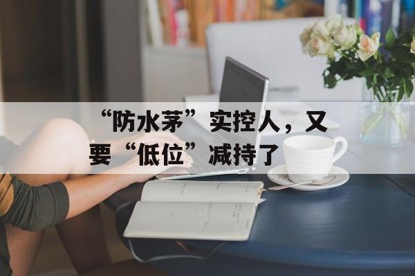 “防水茅”实控人，又要“低位”减持了-第1张图片-