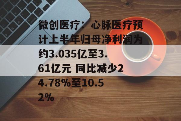 微创医疗：心脉医疗预计上半年归母净利润为约3.035亿至3.61亿元 同比减少24.78%至10.52%-第1张图片-