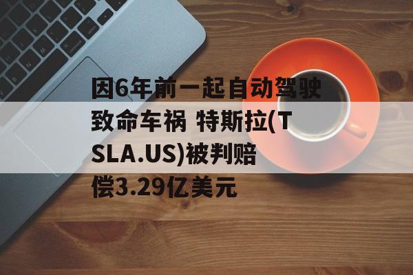 因6年前一起自动驾驶致命车祸 特斯拉(TSLA.US)被判赔偿3.29亿美元-第1张图片-
