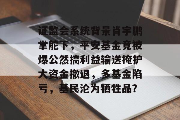 证监会系统背景肖宇鹏掌舵下，平安基金竟被爆公然搞利益输送掩护大资金撤退，多基金陷亏，基民沦为牺牲品？-第1张图片-