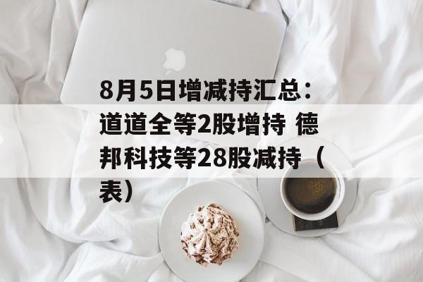 8月5日增减持汇总：道道全等2股增持 德邦科技等28股减持（表）-第1张图片-