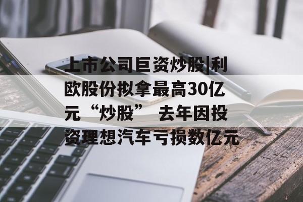 上市公司巨资炒股|利欧股份拟拿最高30亿元“炒股” 去年因投资理想汽车亏损数亿元-第1张图片-