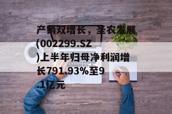 产销双增长，圣农发展(002299.SZ)上半年归母净利润增长791.93%至9.1亿元-第1张图片-