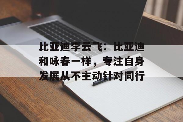 比亚迪李云飞：比亚迪和咏春一样，专注自身发展从不主动针对同行-第1张图片-