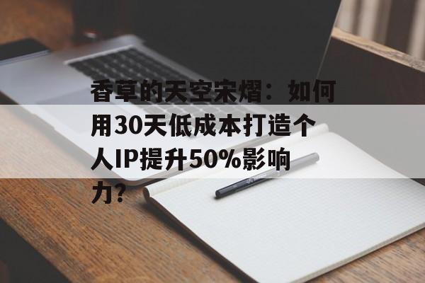 香草的天空宋熠：如何用30天低成本打造个人IP提升50%影响力？-第1张图片-